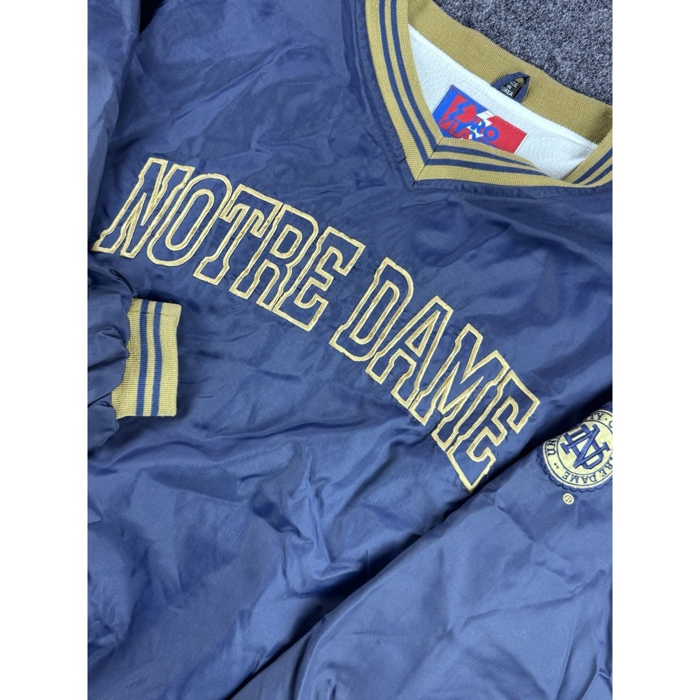Vintage Notre Dame Pro Player Pullover Jacket XXL Korea